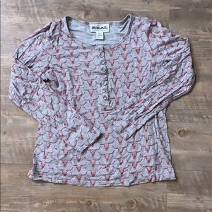 Ariat Long sleeve longhorn Henley